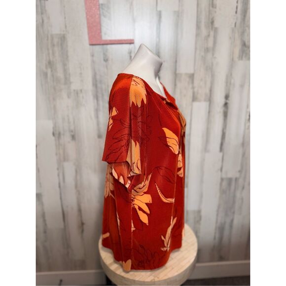 Alfani Red and Orange Floral Blouse - Picture 7 of 7